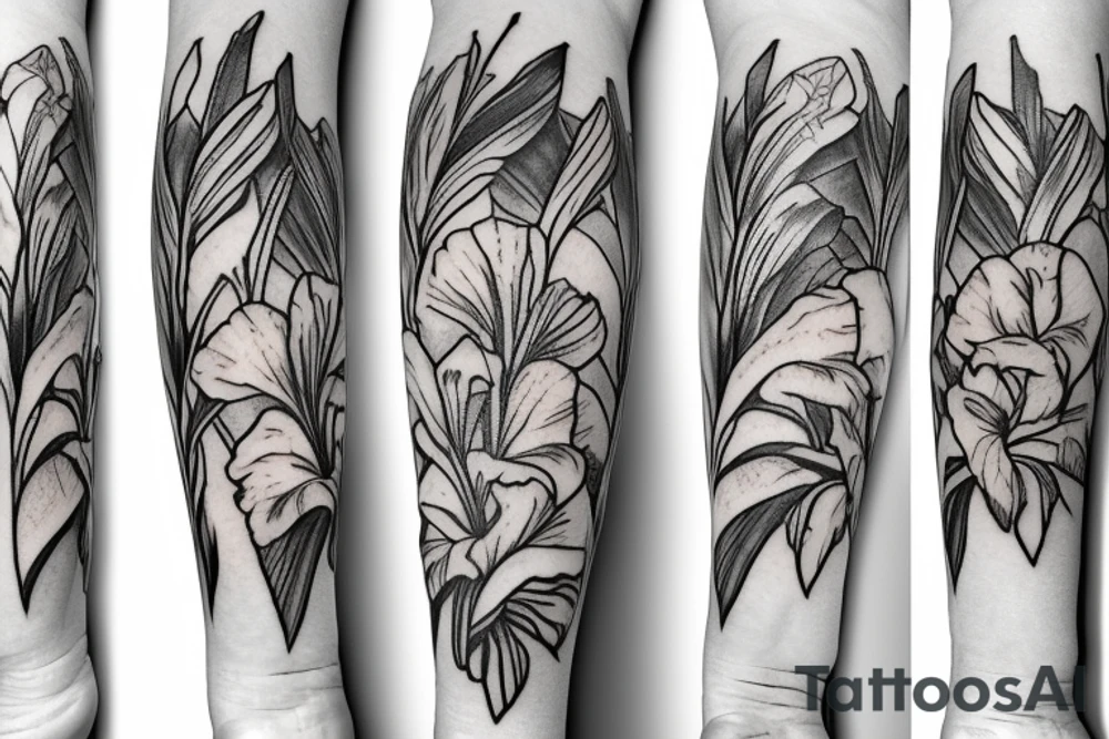 Gladiolus tattoo idea