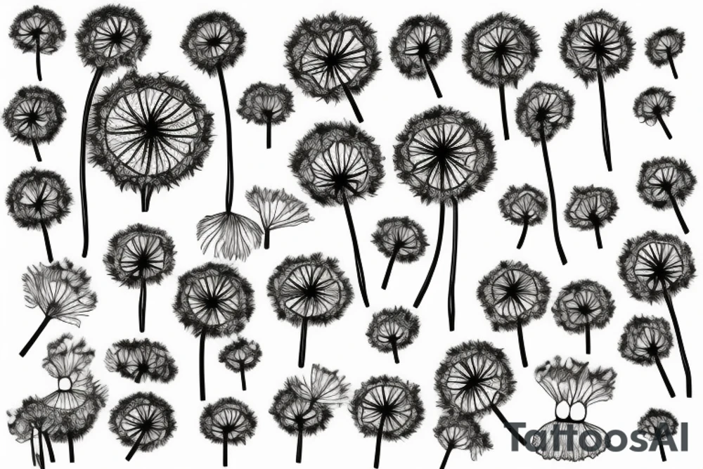 dandelion puffball tattoo idea