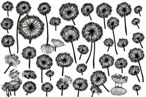 dandelion puffball tattoo idea