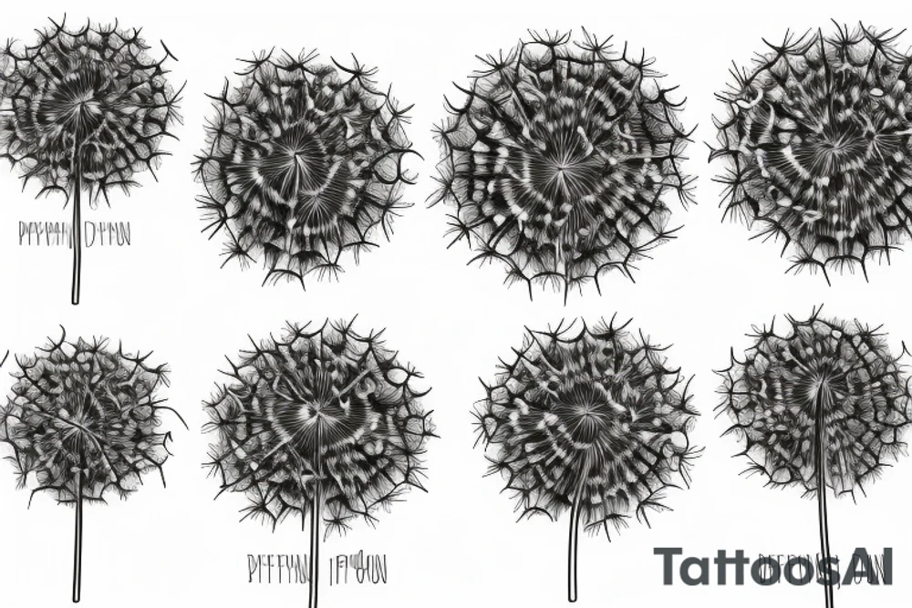 dandelion puffball tattoo idea