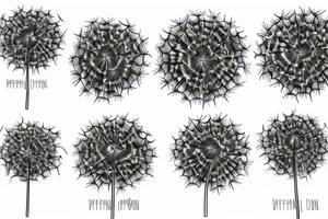 dandelion puffball tattoo idea