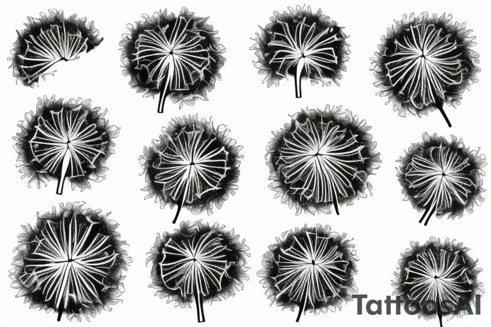 dandelion puffball tattoo idea