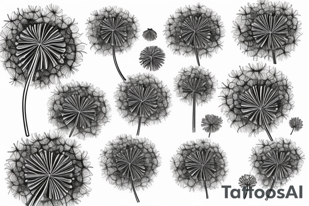 dandelion puffball tattoo idea