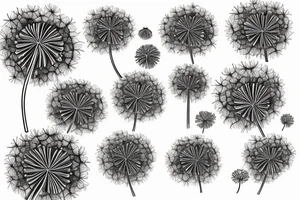 dandelion puffball tattoo idea