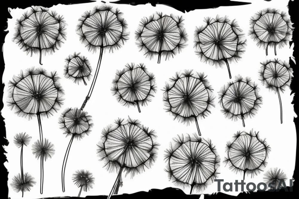 dandelion puffball tattoo idea