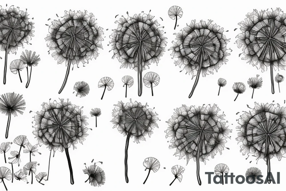 dandelion puffball tattoo idea