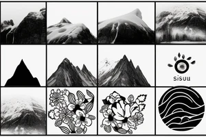 Encapsulates the Finnish concept of sisu with nature aspects like mountains  and representations of my wife and 2 sons tattoo idea