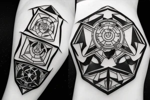 Star Wars ship in nature tattoo idea