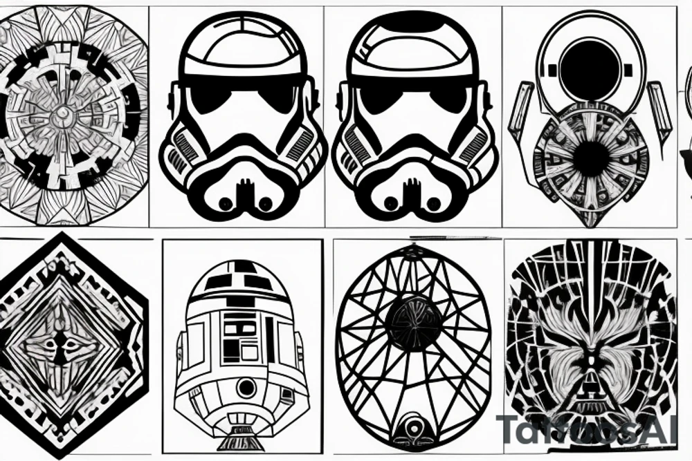 Star Wars ship in nature tattoo idea