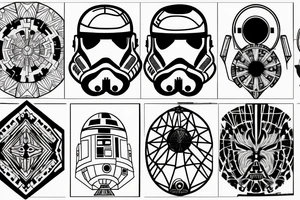 Star Wars ship in nature tattoo idea