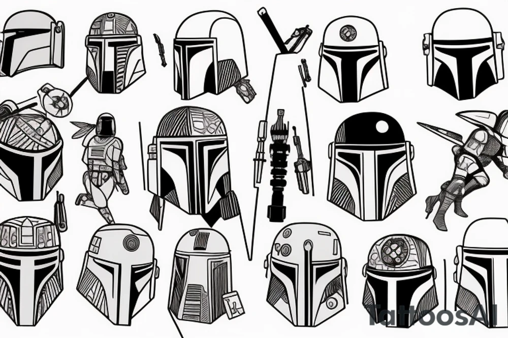 Boba fett running tattoo idea
