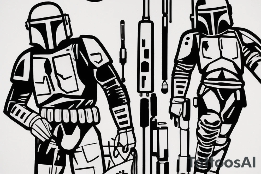 Boba fett running tattoo idea