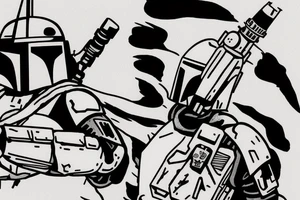 Boba fett like a mountain tattoo idea