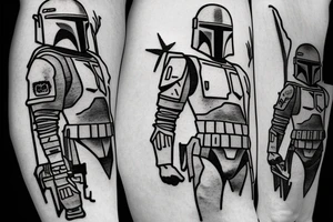 Boba fett like a mountain tattoo idea