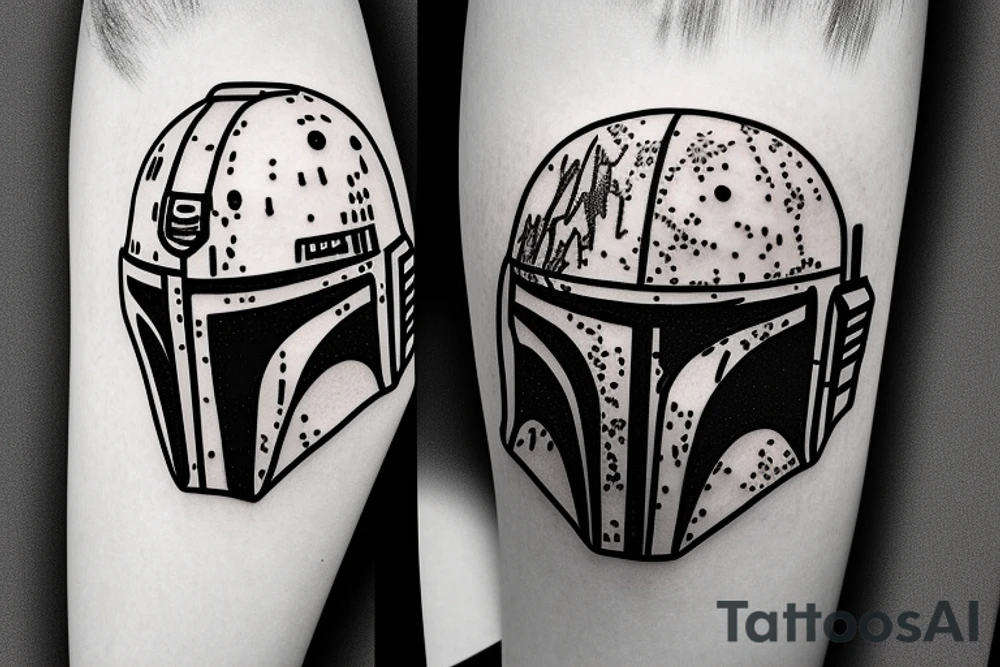 Boba fett like a mountain tattoo idea