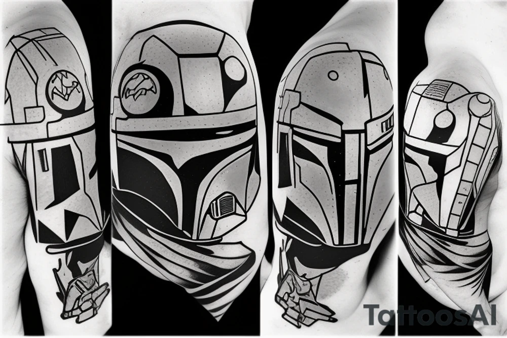 Boba fett like a mountain tattoo idea