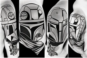 Boba fett like a mountain tattoo idea