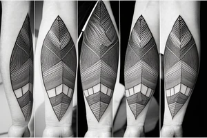 Mountain nature elements tattoo idea