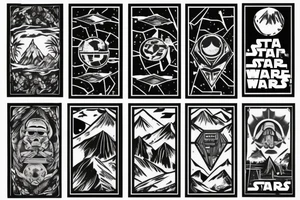 Mountain nature elements Star wars tattoo idea
