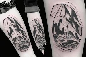 Mountain nature elements Star wars tattoo idea