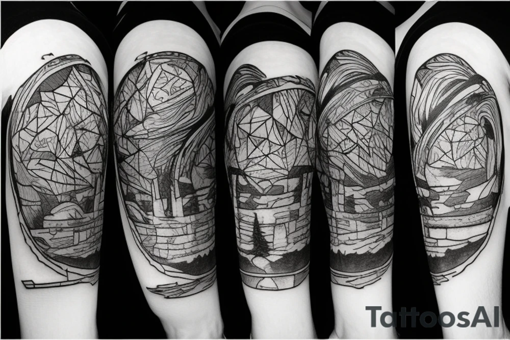 Mountain nature elements Star wars tattoo idea