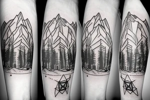 Mountain nature elements Star wars tattoo idea