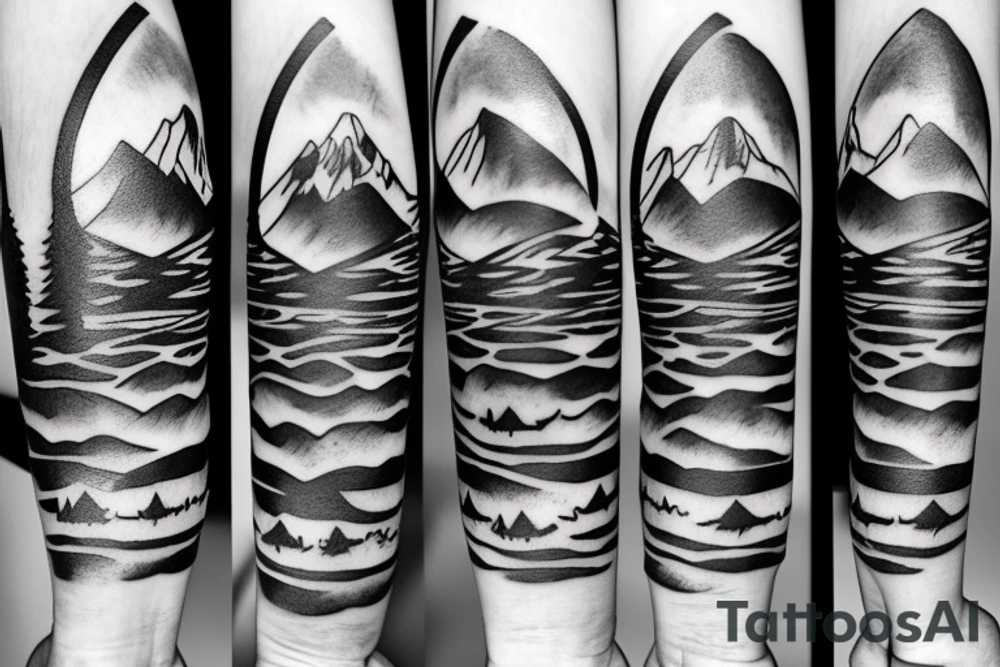Mountain nature elements Star wars tattoo idea