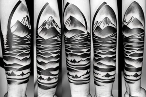 Mountain nature elements Star wars tattoo idea