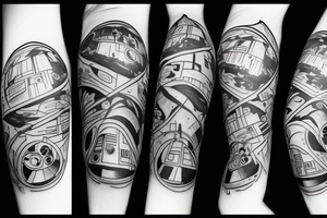 Mountain nature elements Star wars tattoo idea