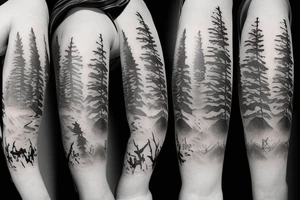 Mountain nature elements sisu tattoo idea