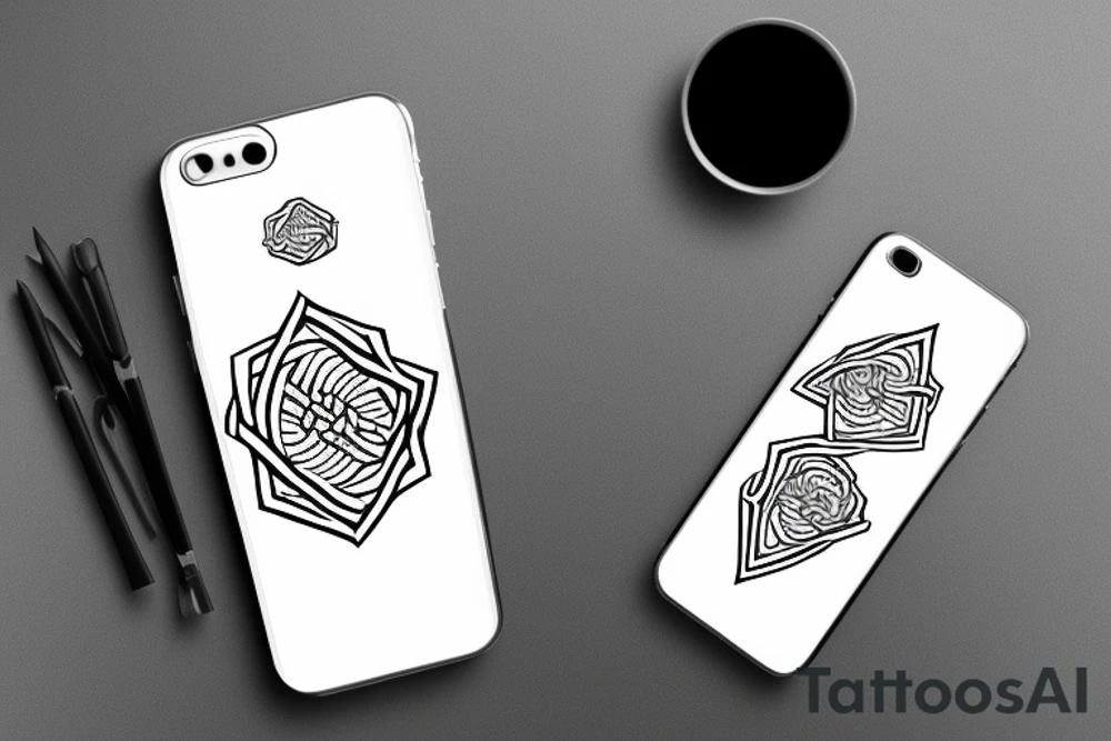 Bowen knot with mountain tattoo idea