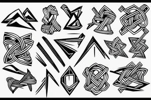 Bowen knot with mountain tattoo idea