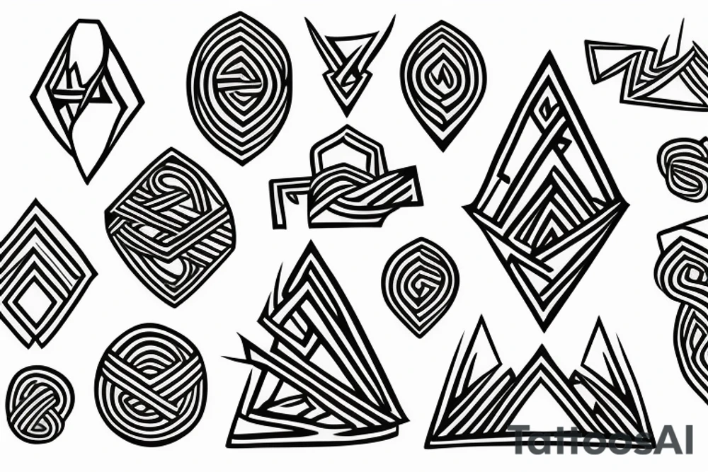 Bowen knot with mountain tattoo idea