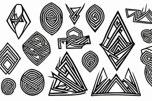 Bowen knot with mountain tattoo idea