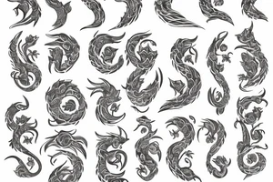 dacian draco floral tattoo idea