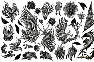 Dacian Draco, nature, flower tattoo idea