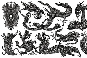 Dacian Draco, nature, flower tattoo idea