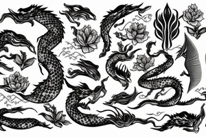 Dacian Draco, nature, flower tattoo idea