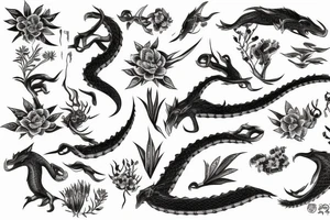 Dacian Draco, nature, flower tattoo idea