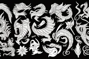 Dacian Draco, nature, flower tattoo idea