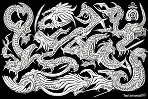 Dacian Draco, Tiki Maori tattoo idea