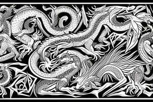 Tiki Maori dragon tattoo idea