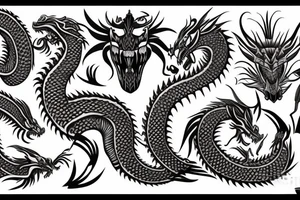 Tiki Maori dragon tattoo idea