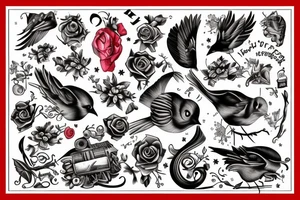 Robin and Lucar letters tattoo idea