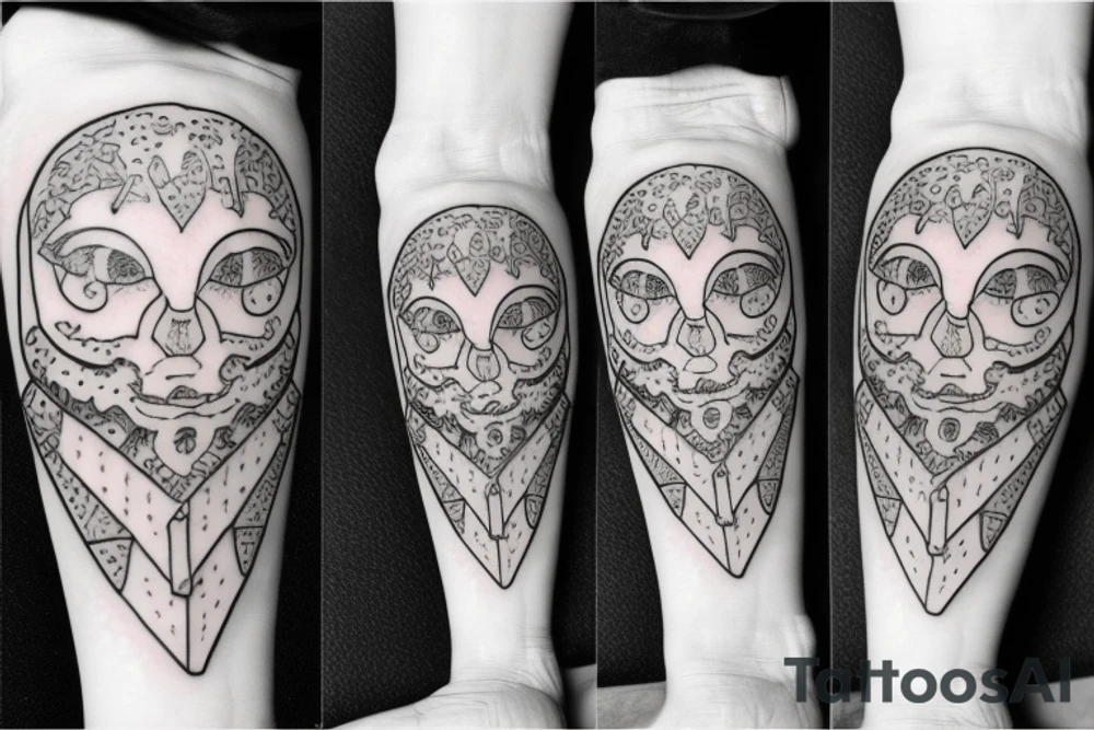 cute ghost tattoo idea