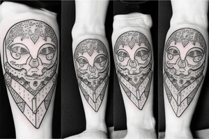cute ghost tattoo idea