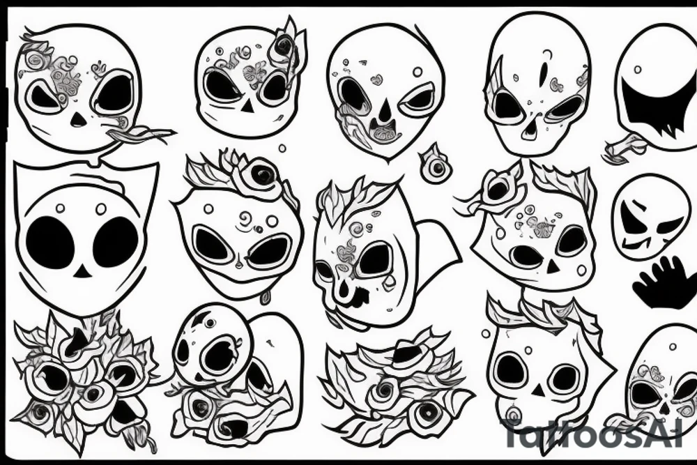 Adorable ghost tattoo idea
