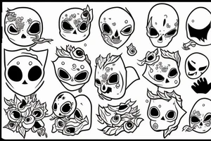 Adorable ghost tattoo idea