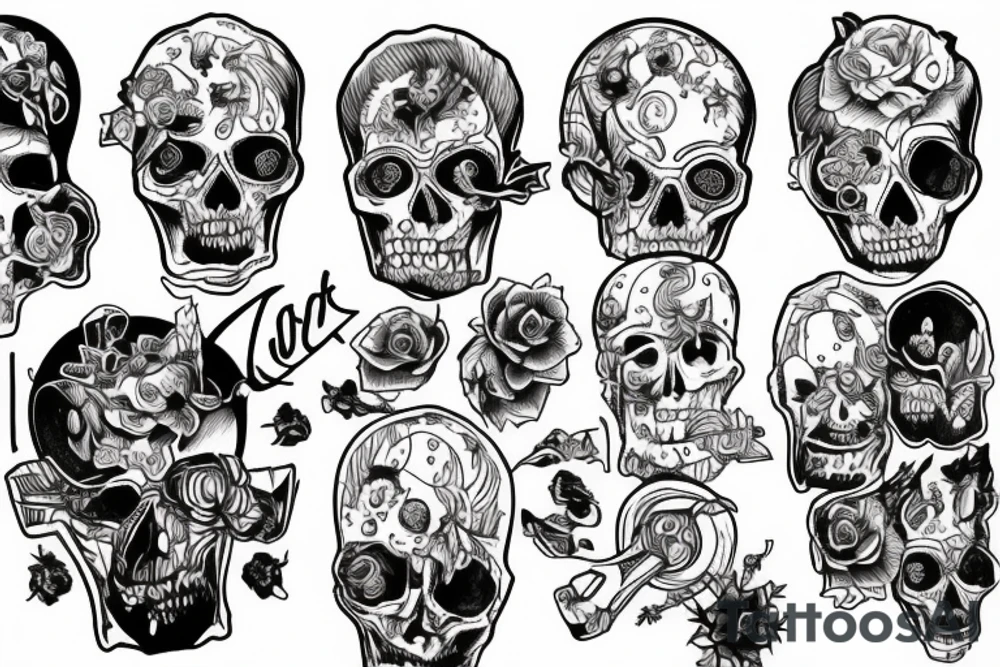 the last living humans in a populated ghost town tattoo idea