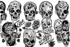 the last living humans in a populated ghost town tattoo idea